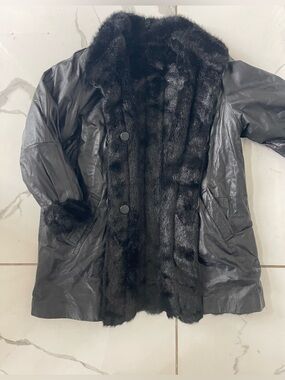vintage 80s Marvin Richards leather reversible jacket